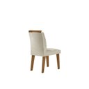 Ver imagem 6 de Mesa Inovare 180 Tp MDF Vidro/Canto Reto com 6 Cadeiras Bugatti Marrom/Creme/Off White/Imbuia Ripado