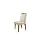 Ver imagem 7 de Mesa Inovare 180 Tp MDF Vidro/Canto Reto com 6 Cadeiras Bugatti Marrom/Creme/Off White/Imbuia Ripado