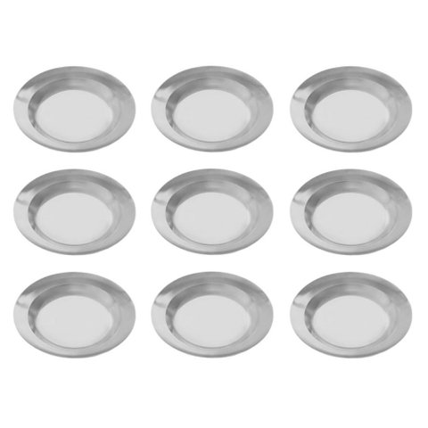 Jogo 20 Pratos Escolar, Merenda em Alumínio Fundido 22cm