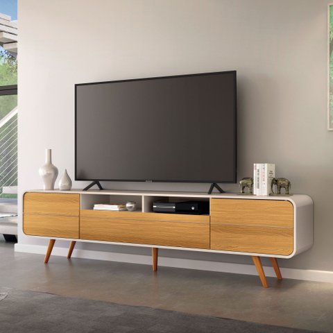 Rack para Sala Bancada de TV 85 pol 220cm Alissa H01 D’Rossi