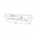 Ver imagem 3 de Rack para Sala Bancada de Tv 85 Pol 220cm Alissa H01 D’Rossi