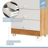 Quarto de Bebê com Berço Mini Cama 3 em 1 Soninho e Cômoda de Bebê 100% Mdf 4 Gavetas Soft Life - 13