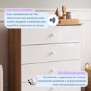 Ver imagem 7 de Quarto de Bebê com Berço Mini Cama 3 em 1 Soninho e Cômoda de Bebê 100% MDF 4 Gavetas Soft Life Marr