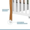 Ver imagem 5 de Quarto de Bebê com Berço Mini Cama 3 em 1 Soninho e Cômoda de Bebê 100% MDF 4 Gavetas Soft Life Marrom/Branco/Madeirado Ypê