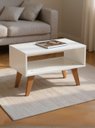 Ver imagem 1 de Mesa de Centro Retro 60cm MDF Branco - On Móveis