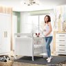 Quarto de Bebê com Berço Mini Cama com Colchão Slim e Cômoda de Bebê 100% Mdf 4 Gavetas Soft Life - 5