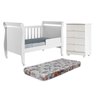 Quarto de Bebê com Berço Mini Cama com Colchão Slim e Cômoda de Bebê 100% Mdf 4 Gavetas Soft Life - 1