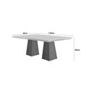 Ver imagem 3 de Mesa Inovare 180 Tp MDF Vidro/Canto Reto com 6 Cadeiras Bugatti Marrom/Off White/Imbuia Ripado