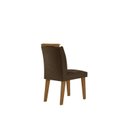 Ver imagem 6 de Mesa Inovare 180 Tp MDF Vidro/Canto Reto com 6 Cadeiras Bugatti Marrom/Off White/Imbuia Ripado