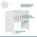 Ver imagem 6 de Quarto de Bebê com Mini Berço com Colchão 5 em 1 Ariel e Cômoda de Bebê 100% MDF 4 Gavetas Soft Life Branco