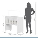 Ver imagem 4 de Quarto de Bebê com Mini Berço com Colchão 5 em 1 Ariel e Cômoda de Bebê 100% MDF 4 Gavetas Soft Life Branco