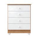 Ver mais imagens de Quarto de Bebê com Berço Mini Cama com Colchão Life e Cômoda de Bebê 100% MDF 4 Gavetas Soft Life Br