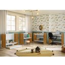 Ver imagem 3 de Quarto de Bebê com Mini Berço com Colchão 5 em 1 Ariel e Cômoda de Bebê 100% MDF 4 Gavetas Soft Life Branco/Madeirado Ypê