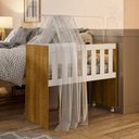 Ver imagem 2 de Quarto de Bebê com Mini Berço com Colchão 5 em 1 Ariel e Cômoda de Bebê 100% MDF 4 Gavetas Soft Life Branco/Madeirado Ypê
