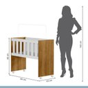 Ver imagem 5 de Quarto de Bebê com Mini Berço com Colchão 5 em 1 Ariel e Cômoda de Bebê 100% MDF 4 Gavetas Soft Life Branco/Madeirado Ypê