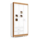 Ver imagem 4 de Quarto de Bebê com Berço Mini Cama, Cômoda 1 Porta 4 Gavetas e Roupeiro 100% MDF 3 Portas 2 Gavetas