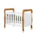 Ver imagem 7 de Quarto de Bebê com Berço Mini Cama, Cômoda 1 Porta 4 Gavetas e Roupeiro 100% MDF 3 Portas 2 Gavetas Branco/Madeirado Ypê