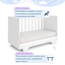 Ver mais imagens de Quarto de Bebê com Berço Mini Cama 100% MDF Life e Cômoda de Bebê 100% MDF 4 Gavetas Soft Life Branc
