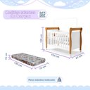 Ver imagem 4 de Quarto de Bebê com Berço Mini Cama com Colchão Slim e Cômoda de Bebê 100% MDF 4 Gavetas Soft Life Br