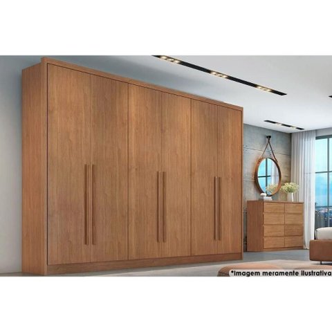 Guarda Roupa 6 Portas 6 Gav Robust N. Horizonte Cinamo