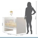Ver mais imagens de Quarto de Bebê com Berço com Colchão Suporte Life e Cômoda de Bebê 100% MDF 4 Gavetas Soft Life Branco