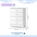 Ver imagem 4 de Quarto de Bebê com Berço com Colchão Suporte Life e Cômoda de Bebê 100% MDF 4 Gavetas Soft Life Bran