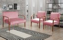 Ver imagem 1 de Conjunto Decorativo Anita Namoradeira + Poltronas Sala, Recepção Rosa 390