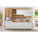 Ver imagem 5 de Paneleiro de Cozinha Burguesa 1forno C/ 4 Portas Ratan e 1 Gaveta 70cm Freijó/branco - Nesher