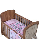 Ver imagem 1 de Kit de Berço Lençol + Fronha Percal de Algodão Menino Menina 3 Peças:nuvem Rosa