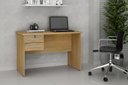 Ver imagem 3 de Escrivaninha Mesa para Computador Byte 2 Gavetas com Chave Valdemoveis Cinamomo