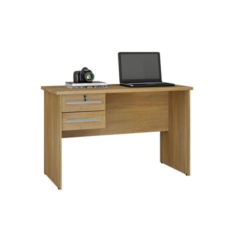 Escrivaninha Mesa para Computador Byte 2 Gavetas com Chave Valdemoveis Cinamomo