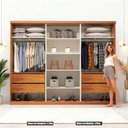 Ver imagem 3 de Guarda Roupa Casal Fusion c/ Esp. 3 Portas 4 Gavetas Naturale