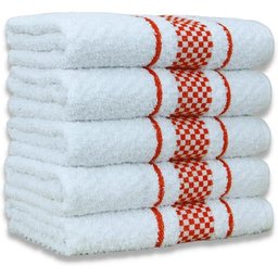 Kit 5 Pano de Prato Super Luxo Atoalhado Premium Gourmet Beka - Vermelho - 1