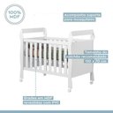 Ver imagem 4 de Quarto de Bebê com Berço Mini Cama 3 em 1 Soninho e Cômoda de Bebê 100% MDF 4 Gavetas Soft Life Branco