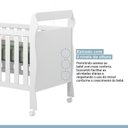 Ver imagem 3 de Quarto de Bebê com Berço Mini Cama 3 em 1 Soninho e Cômoda de Bebê 100% MDF 4 Gavetas Soft Life Branco