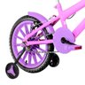 Bicicleta Infantil Aro 16 Nylon + Kit Passeio Rosa e Lilás - 7