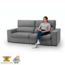 Ver imagem 5 de Sofá Retrátil e Reclinável 298cm para Sala de Estar Toquio Cinza Medio