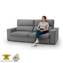 Ver imagem 5 de Sofá Retrátil e Reclinável 298cm para Sala de Estar Toquio Cinza Medio