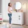Quarto de Bebe com Berço com Suporte Mosquiteiro Life Cômoda de Bebê Life Guarda-roupa Flórida - 14