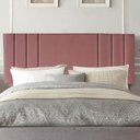 Ver imagem 1 de Painel Estofado Grécia Solteiro Madeira Maciça Suede Rosa Gat Magazine 100cm