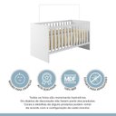 Ver mais imagens de Quarto de Bebê com Berço com Suporte 100% MDF Life e Cômoda de Bebê 100% MDF 4 Gavetas Soft Life Branco