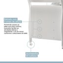 Ver imagem 4 de Quarto de Bebê Berço Mini Cama, Cômoda 1 Porta 4 Gavetas e Roupeiro Flocos 3 Portas 2 Gavetas