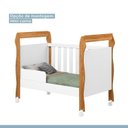 Ver imagem 7 de Quarto de Bebê Berço Mini Cama, Cômoda Porta 4 Gavetas Life e Roupeiro Flocos 3 Portas 2 Gavetas Branco/Madeirado Ypê