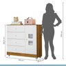 Quarto de Bebê Berço Mini Cama, Cômoda Porta 4 Gavetas Life e Roupeiro Flocos 3 Portas 2 Gavetas - 17
