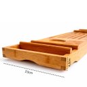 Ver imagem 4 de Bandeja de Banheira Bambu Expansível 75-109cm Porta Taça Tablet
