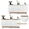 Aparador para Sala de Jantar 4 Portas Branco Freijó Flex Flandres Shop Jm - 5