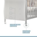 Ver imagem 4 de Quarto de Bebê com Berço Mini Cama, Cômoda 1 Porta 4 Gavetas e Roupeiro Flocos 3 Portas 2 Gavetas Branco