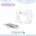 Ver imagem 7 de Quarto de Bebê Mini Berço com Colchão, Cômoda 1 Porta 4 Gavetas e Roupeiro Flocos 3 Portas 2 Gavetas