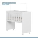 Ver imagem 7 de Quarto de Bebê Mini Berço com Colchão, Cômoda 1 Porta 4 Gavetas e Roupeiro Flocos 3 Portas 2 Gavetas Branco