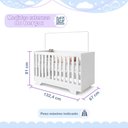 Ver imagem 6 de Quarto de Bebe com Berço Mini Cama 100% MDF Life Cômoda Life Guarda-Roupa Life Branco